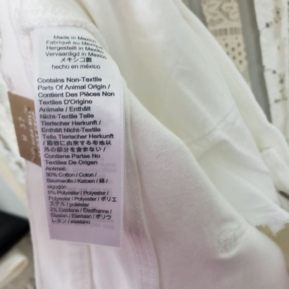 Madewell White Distressed Mid Rise Skinny Jeans - Picture 7 of 7